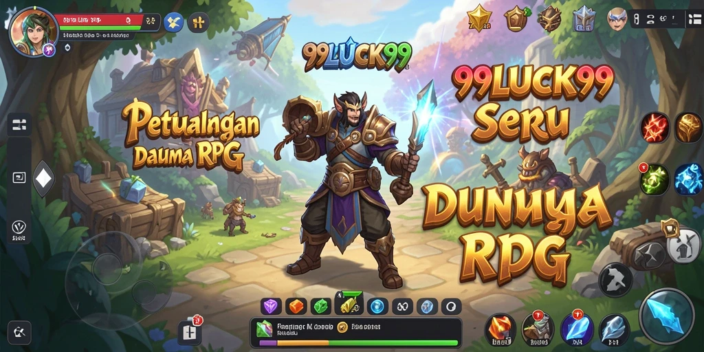 Screenshot menunjukkan aksi seru dalam gameplay RPG 99LUCK99.
