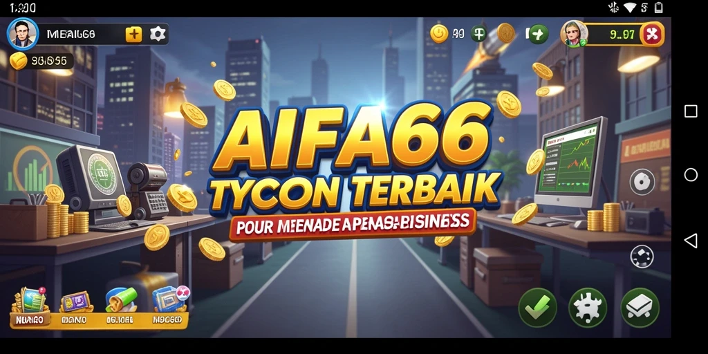Gameplay AIFA66 yang menantang dan menarik dalam pengelolaan bisnis.