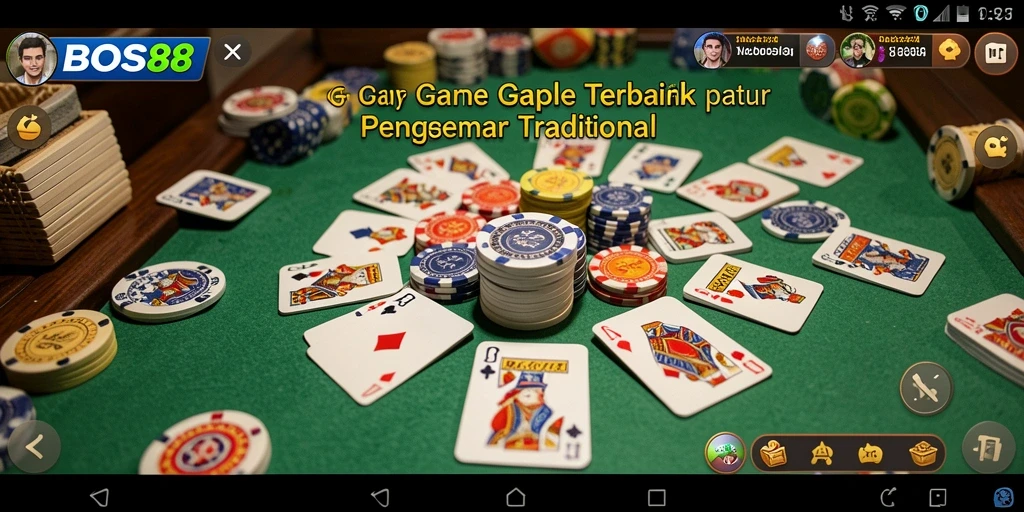 Tampilan gameplay Gaple yang seru dan interaktif di BOS88.