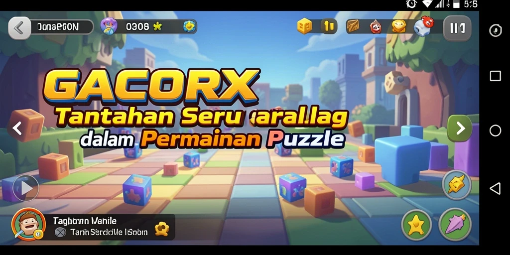 Screenshot gameplay GACORX menunjukkan tantangan puzzle yang menarik.