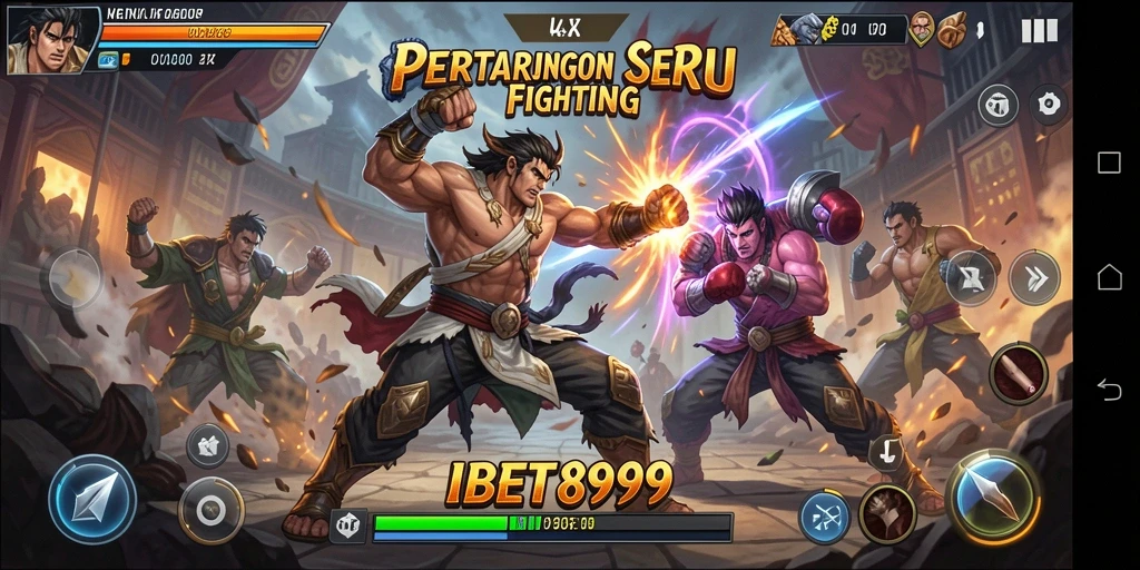 Screenshot gameplay IBET899 menampilkan pertarungan yang intens dan grafis yang menarik.