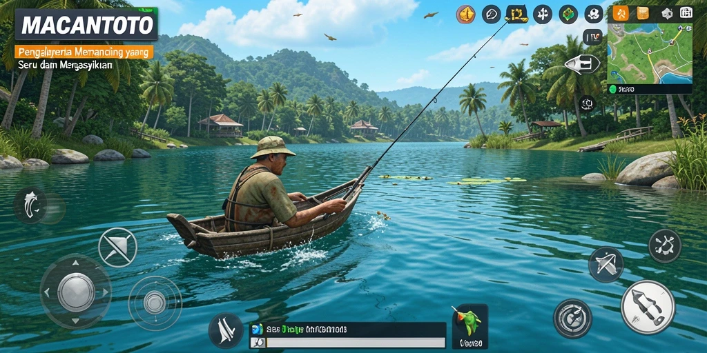 Tampilan gameplay memancing yang seru di MACANTOTO.