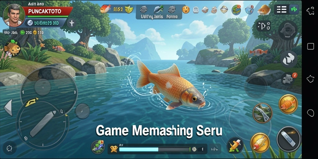Tangkapan ikan spektakuler dalam gameplay PUNCAKTOTO.
