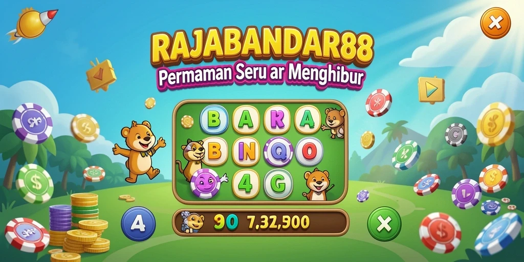 Tampilan gameplay Bingo yang menggembirakan di RAJABANDAR88.