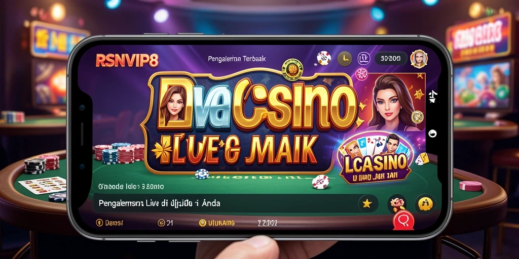 Tampilan gameplay Live Casino yang mendebarkan di RSNVIP8.