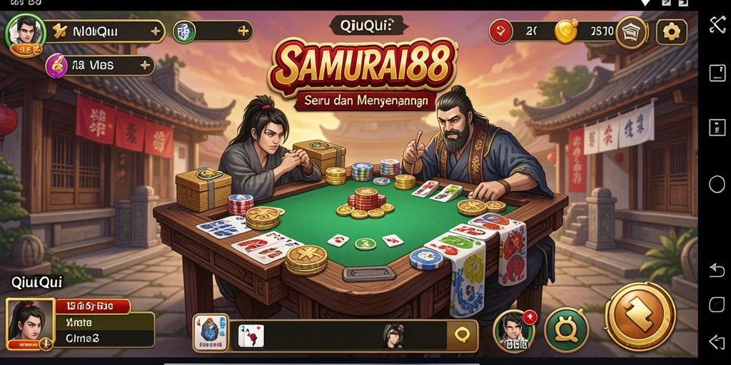 Tampilan gameplay QiuQiu yang seru di SAMURAI88.