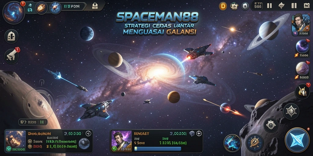 Tampilan gameplay SPACEMAN88 yang menegangkan dan strategis.