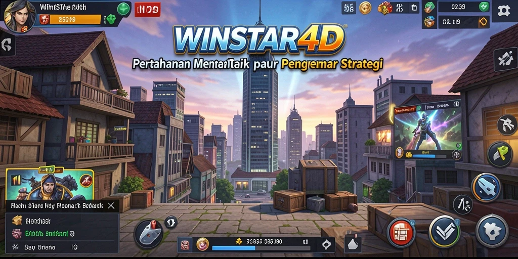 Tampilan gameplay seru WINSTAR4D dalam pertarungan Tower Defense.